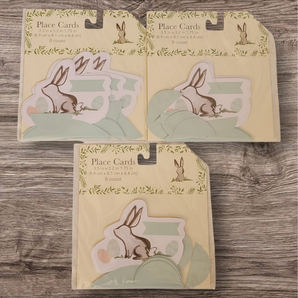 Easter Bunny Place Cards 24 Ct Eggs 3D Standing‎ Party Brunch Breakfast Lunch